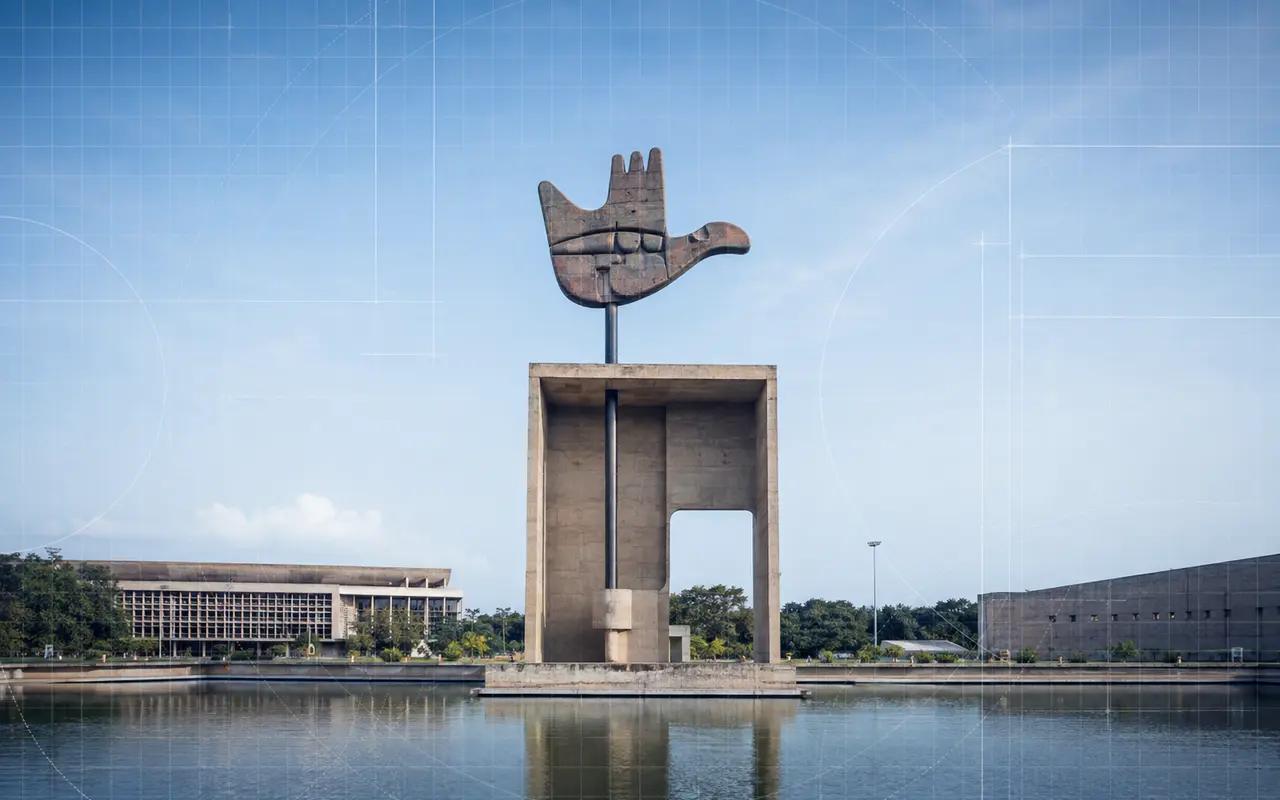 Open Hand Monument in Chandigarh