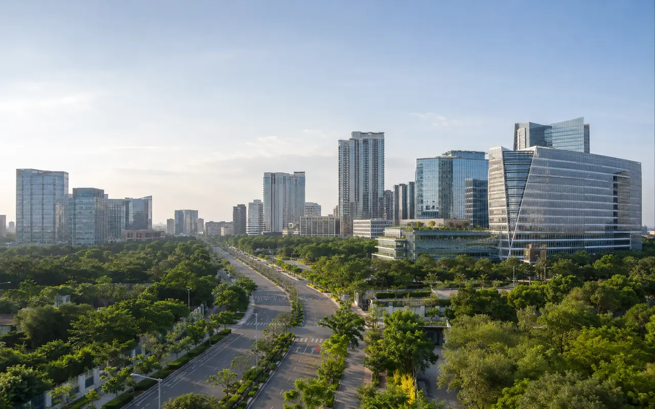 Gurugram skyline in Haryana